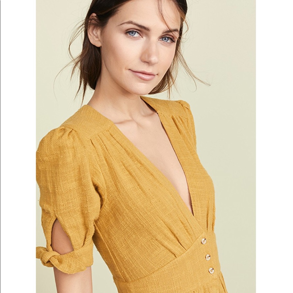 Yellow Free People Mini Dress